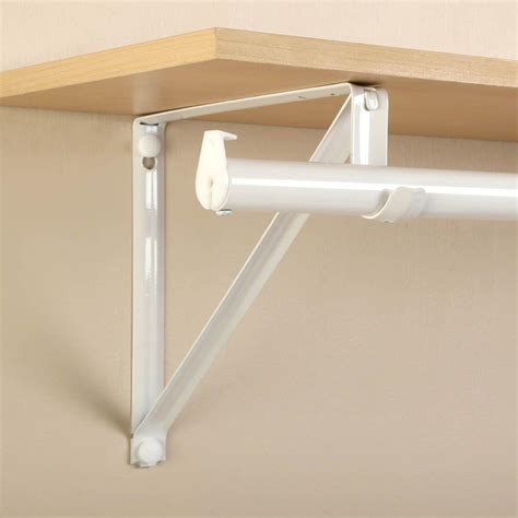 closet rod bracket metal|metal closet with hanging rod.